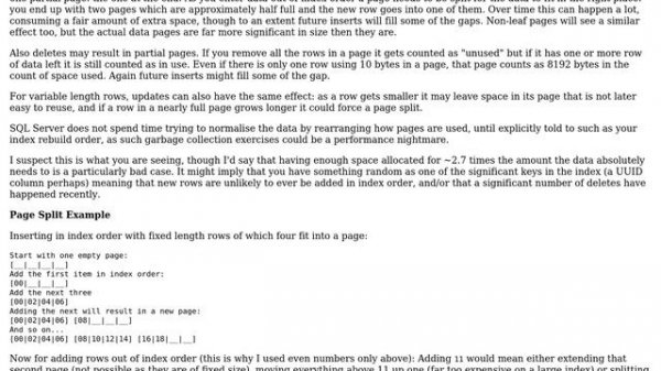 Databases: rebuild on clustered index, why does datasize shrink? (3 Solutions!!)