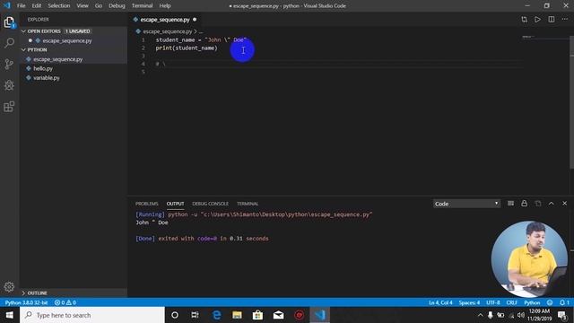 Escape Sequence & Case Sensitive/Ep-10/Basic Python смотреть онлайн