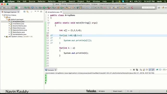 #5.2 Java Tutorial | Enhanced for loop смотреть онлайн