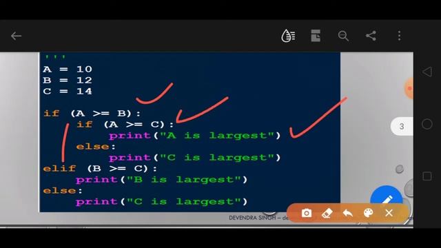 Largest number among 3 numbers (Python Program) смотреть онлайн