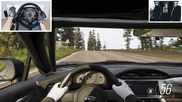 Drifting the Subaru BRZ down Needle Climb! - Forza Horizon 4 | Steering Wheel + Pedal Gameplay смотреть онлайн