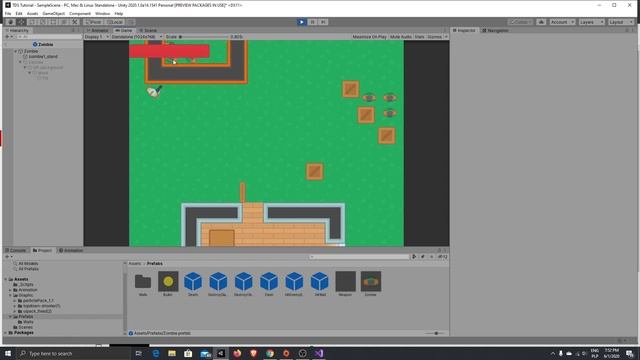Unity Top Down Shooter Tutorial - part08- bug fixes. смотреть онлайн