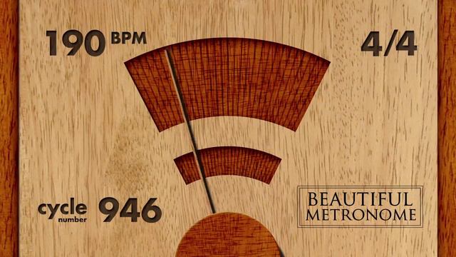 190 BPM 4/4 Wood Metronome HD смотреть онлайн