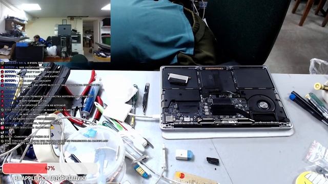 После 4х сервисов MacBook Pro 13 2017 A1708 продолжение замена платы и дисплея эфир 08.11.2022
