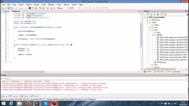 OpenFL Tutorial - Using Tilesheets Part 1 of 2 смотреть онлайн
