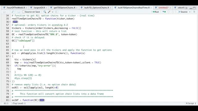 TD Ameritrade API | How to Get Real-Time Option Chains for Multiple Tickers | R смотреть онлайн