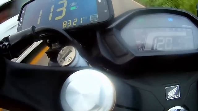 Honda CB 190 R Velocidad Real GPS Top Speed