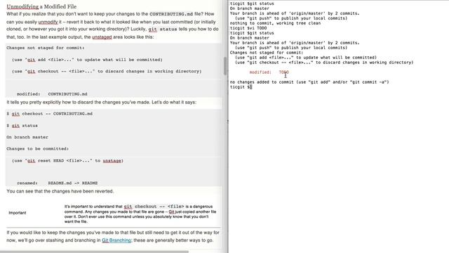 git unmodifying a modified file смотреть онлайн