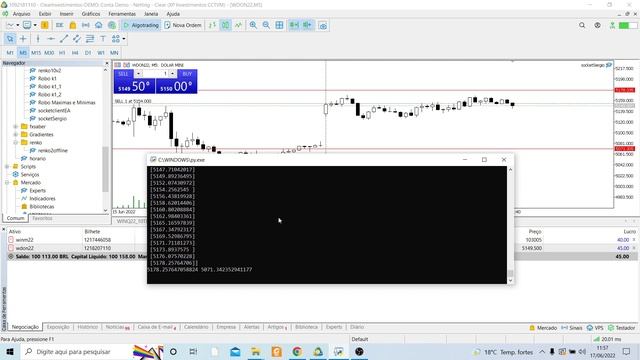 Integração python e mql5 com sockets, possibilidade de manipular gráfico metatrader 5 смотреть онлайн
