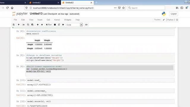 Machine Learning Using Python-Linear Regression Model смотреть онлайн