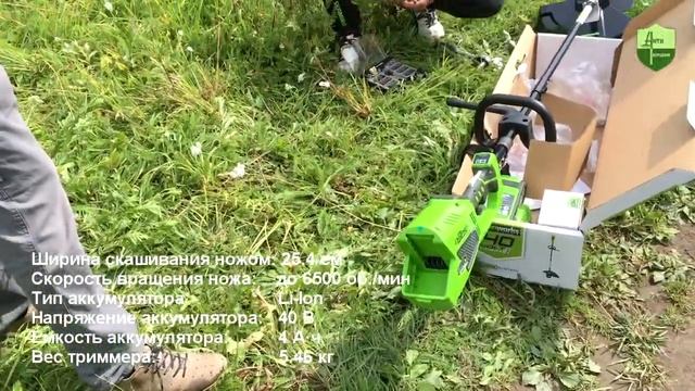 Покос борщевика. Тест аккумуляторного триммера Greenworks GD40BC смотреть онлайн