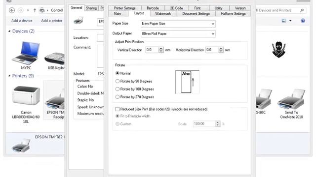 Epson TM T82 Printer | How to change paper length and width | Change paper size | Ninja PC смотреть онлайн