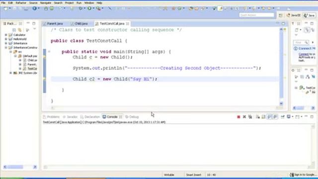 Calling Overloaded Constructor of Parent Class from child Class Inheritance super смотреть онлайн