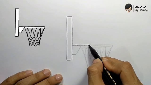 How to draw Basket Ball Hoop step by step смотреть онлайн