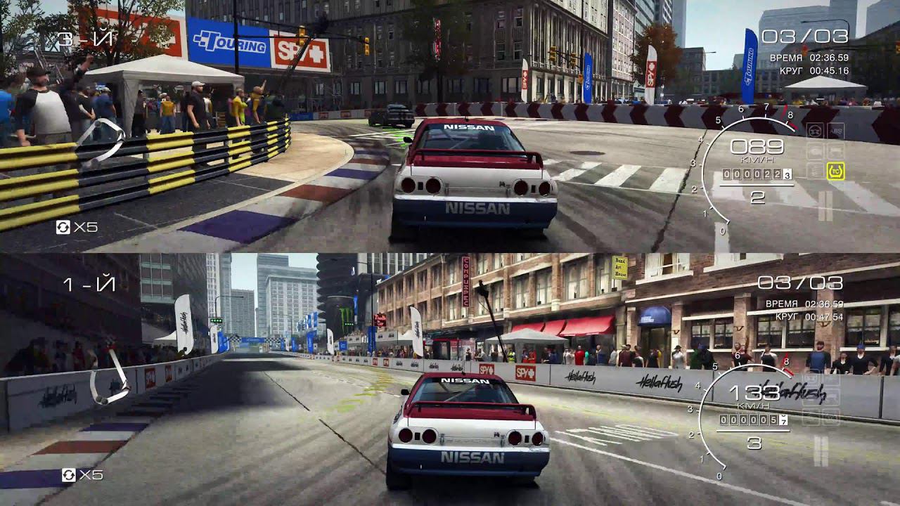GRID Autosport 4K 60fps на двоих. Гонки, гоночные игры, автогонки, смотреть онлайн