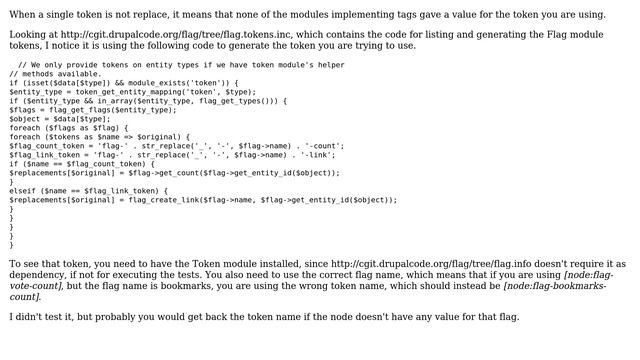 Drupal: "[node:flag-vote-count]" displays the token name, not the number (3 Solutions!!) смотреть онлайн