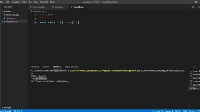 Variables and Types | Python For Beginners | Khetz Tutorials смотреть онлайн