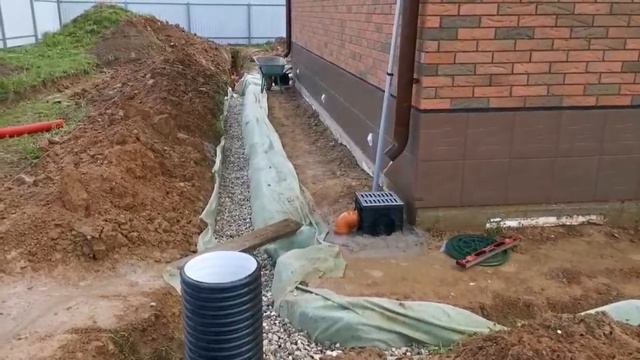 Монтаж дренажной системы и ливневой канализации, Ярославская область, деревня Кормилицино: Часть 2 смотреть онлайн