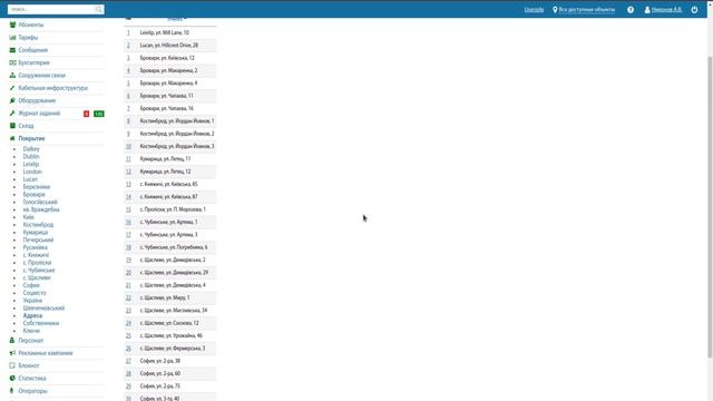 ERP USERSIDE – Покрытие – Адреса смотреть онлайн