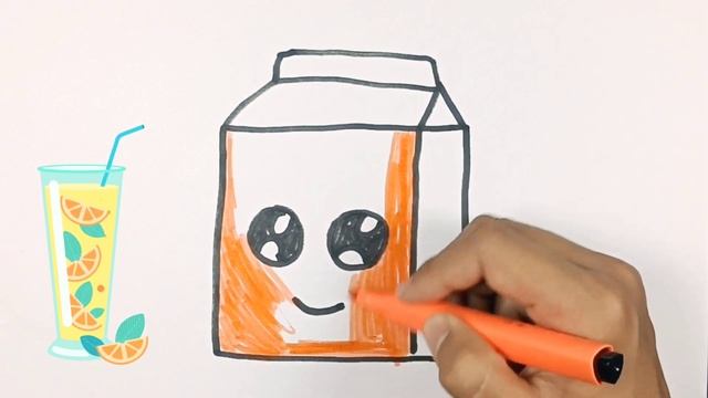 Сурет салу сүт | Как нарисовать пакет молока | How to draw milk смотреть онлайн