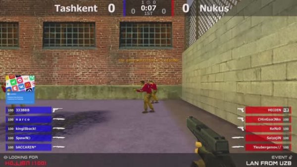 Полуфинал Узбекского LAN турнира по CS 1.6 [Nukus -vs- Tashkent] 2map @kn1fe TV
