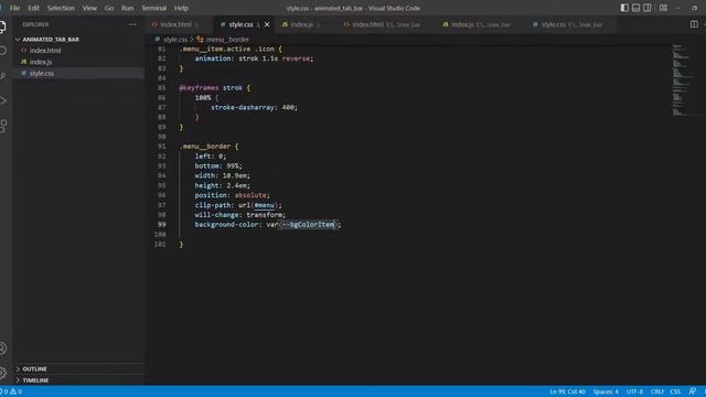 An Animated Tab bar using CSS and JavaScript | Easy Coding 2021 | Source code link смотреть онлайн
