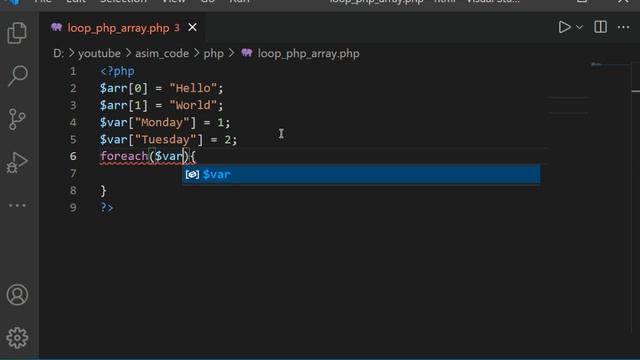 How to loop through an array in PHP смотреть онлайн
