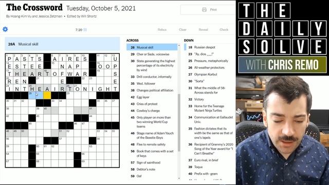 How To Reveal a Crossword Theme - 5 October 2021 New York Times Crossword смотреть онлайн
