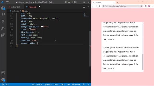 Custom scrollbar using html & css смотреть онлайн
