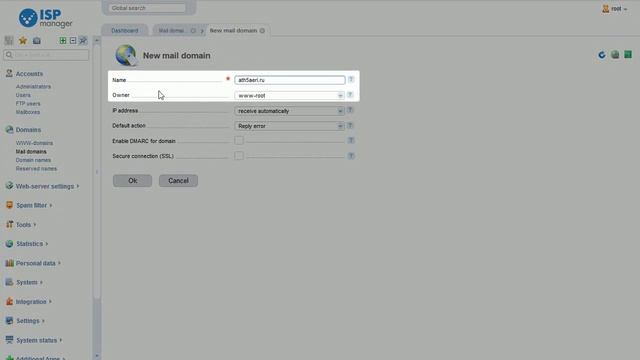 How to configure a mailbox in ISPmanager Lite смотреть онлайн
