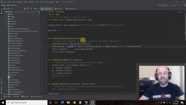Python Trivia Bot with Google Custom Search API Part 2 | #130 смотреть онлайн