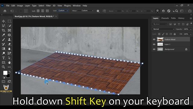 Warp Tool and Custom Warp Grid - Photoshop Tutorial смотреть онлайн