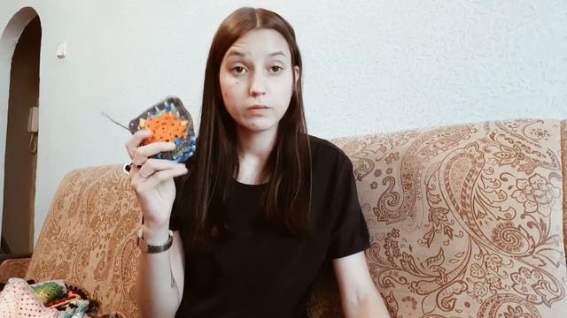 Продолжаю вязать плед и показываю новые игрушки смотреть онлайн