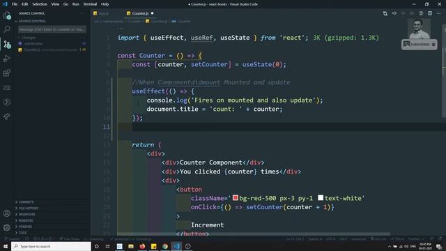 32. useEffect in React Hooks. Implement Life cycle hooks using useState Hook in ReactJS. смотреть онлайн