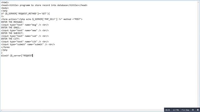 php code to store data into database смотреть онлайн