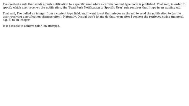 Drupal: Convert integer retrieved from node field to uid? смотреть онлайн
