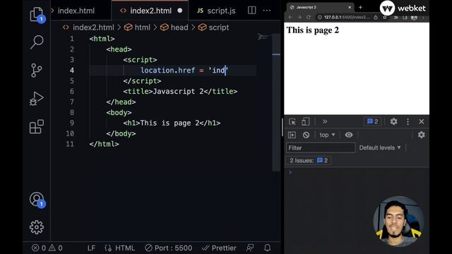 JS 79: Location object and the URL bar | التعامل مع شريط الروابط في المتصفح смотреть онлайн