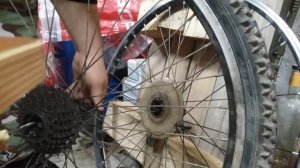 разбор заднего колеса велосипеда