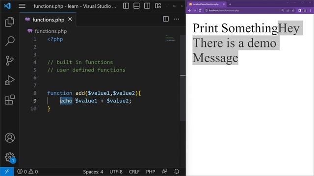Functions in PHP | Tutorial 17 смотреть онлайн