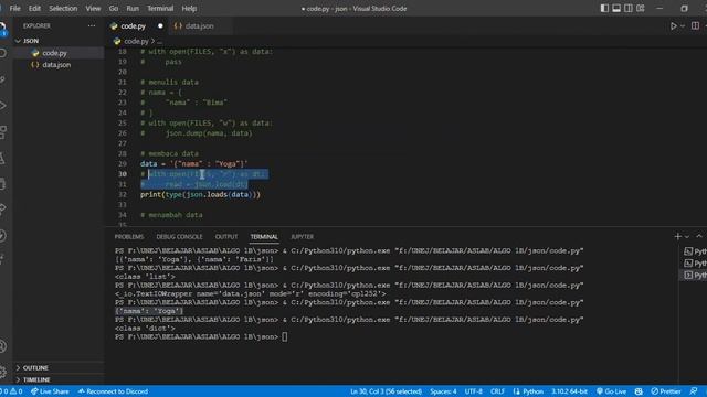 [FILE HANDLING] JSON - Algo & Pemro I B смотреть онлайн