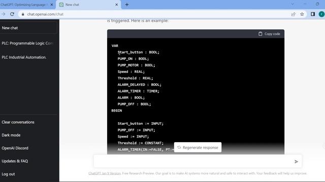 ChatGPT For PLC Programming