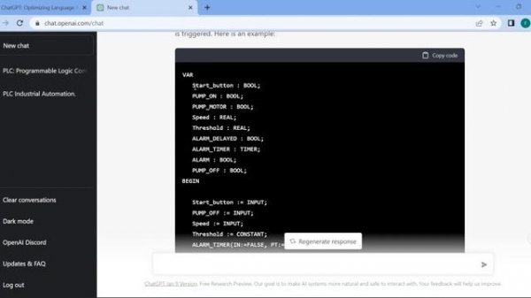 ChatGPT for PLC Programming