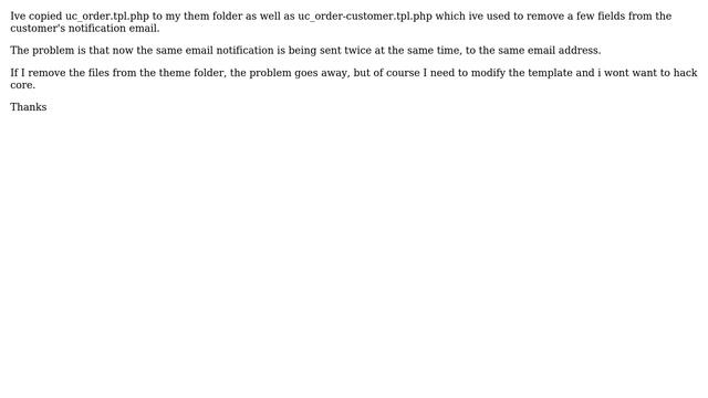 Drupal: Ubercart - moving uc_order-customer.tpl.php to my theme folder makes emails sent twice смотреть онлайн