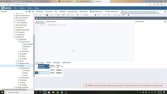 Entering data in Postgresql смотреть онлайн