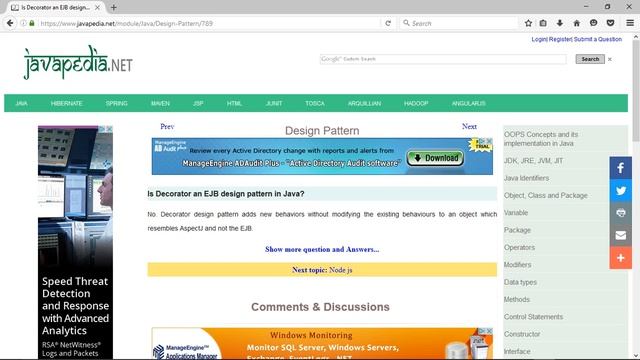 Is Decorator an EJB design pattern in Java?
| javapedia.net смотреть онлайн