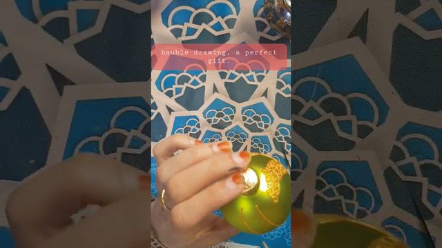 Baubles drawing with acrylic and henna, a perfect gift, satisfying video.must watch, crafting skill смотреть онлайн