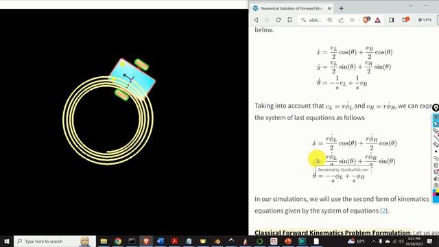 Simulate Mobile Robot Trajectory and Orientation in Python and Pygame (Tutorial Link provided) смотреть онлайн