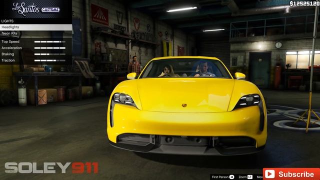 2020 Porsche Taycan Turbo S tuning - GTA V test drive ! смотреть онлайн