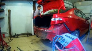 Киа Рио ремонт крышки багажника