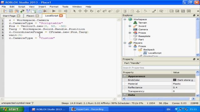 ROBLOX Scripting Tutorial 15 Scriptable Camera [2013] смотреть онлайн
